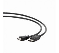 DisplayPort-HDMI Gembird/Cablexpert 3м, 20M/19M, черный, экран, пакет(CC-DP-HDMI-3M)