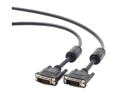 Кабель DVI-D single link Gembird/Cablexpert , 19M/19M, 1.8м, черный, экран, феррит.кольца, пакет (CC-DVI-BK-6)