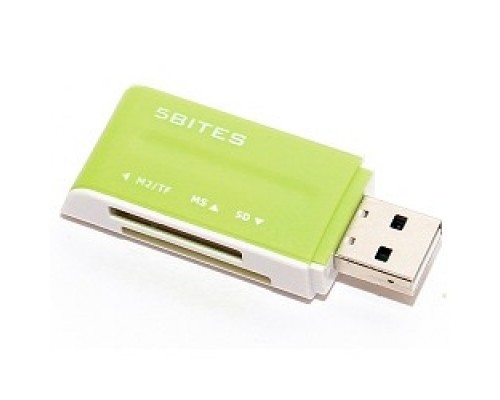 5bites RE2-102GR (RE-102GR) Устройство ч/з карт памяти USB2.0 / ALL-IN-ONE / USB PLUG / GREEN