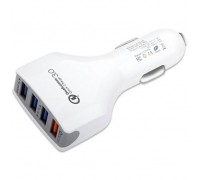 Cablexpert Адаптер питания 12V-&gt;5V 4-USB, поддержка quick charge 3.0, белый (MP3A-UC-CAR18)
