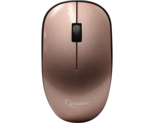 Gembird MUSW-111-RG беспроводная, розовое золото, 2кн.+колесо-кнопка, 1200DPI, 2.4ГГц