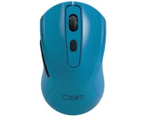 CBR CM 522 Blue, беспроводная, оптическая, 2,4 ГГц, 800/1200/1600 dpi, 6 кнопок и колесо прокрутки, технология бесшумный клик, ABS-пластик, цвет голубой