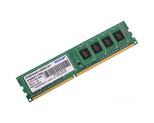 Patriot DDR3 DIMM 4GB (PC3-12800) 1600MHz PSD34G1600L81 1.35V