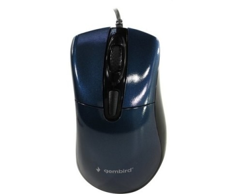 Gembird MOP-415-B , USB, синий, 3кн.+колесо-кнопка, 2400DPI кабель 1.4м