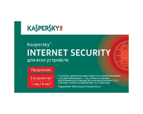 KL1939ROCFR Kaspersky Internet Security Russian Edition. 3-Device 1 year Renewal Card 909109 1402780