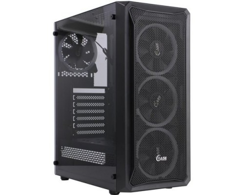 Powercase CMIZB-L4 Mistral Z4 Mesh LED, Tempered Glass, 4x 120mm 5-color fan, чёрный, ATX (CMIZB-L4)