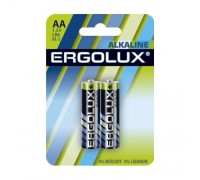 Ergolux LR6 Alkaline BL-2 (LR6 BL-2, батарейка,1.5В) (2 шт. в уп-ке)