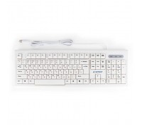 Gembird KB-8354U, USB, бежевый/белый, 104 клавиши, кабель 1,45м