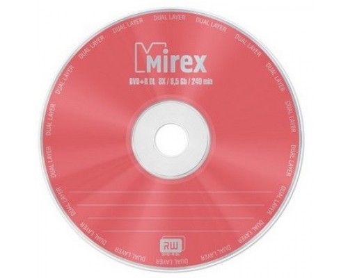 Mirex DVD+R 8.5 Gb, 8x, Slim Case (1), Dual Layer (1/50) (UL130062A8S) (204190)
