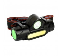 Ultraflash E1340 (фонарь налоб.аккум 3,7В,димм.,черный, XPE + COB LED, 3 Ватт, 2 реж., магнит, бокс)