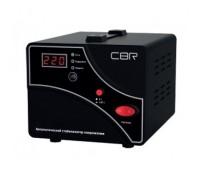 CBR Стабилизатор напряжения CVR 0207, 2000 ВА/1200 Вт, диапазон вход. напряж. 140–260 В, точность стабилизации 8%, LED-индикация, вольтметр, 2 евророзетки, корпус металл