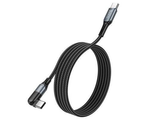 HOCO HC-47945 U100/ PD кабель Type-C--Type-C/ 1.5m/ 100W/ Нейлон/ Поворот коннектора на 180 гр./ Black