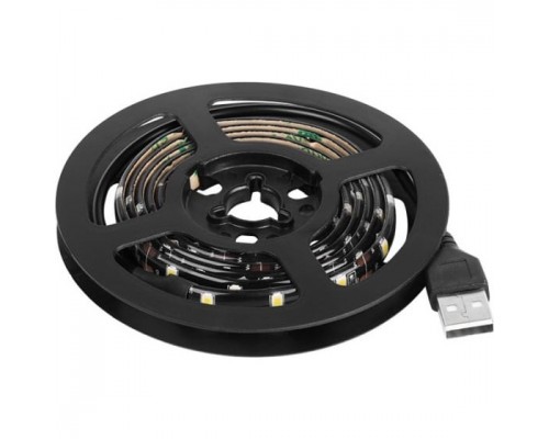 Rexant 141-385 LED лента с USB коннектором 5 В, 8 мм, IP65, SMD 2835, 60 LED/m, БЕЛАЯ (6500 K)