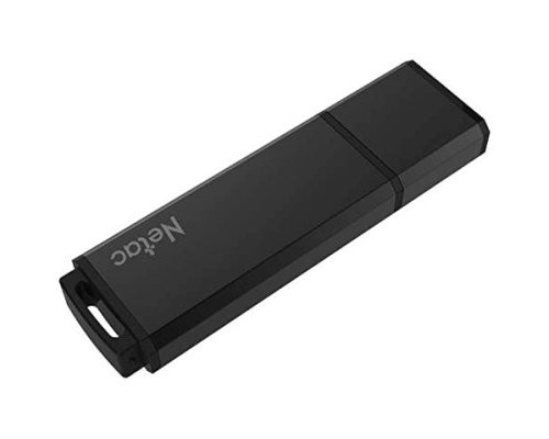 Netac USB Drive 32GB U351 &lt;NT03U351N-032G-20BK&gt;, USB2.0, с колпачком, металлическая чёрная
