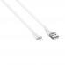 LDNIO LS552/ USB кабель Lightning/ 2m/ 2.1A/ медь: 86 жил/ Плоский/ White