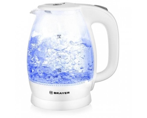 BRAYER 1013BR-WH Чайник, 1.8л, 2200Вт, белый