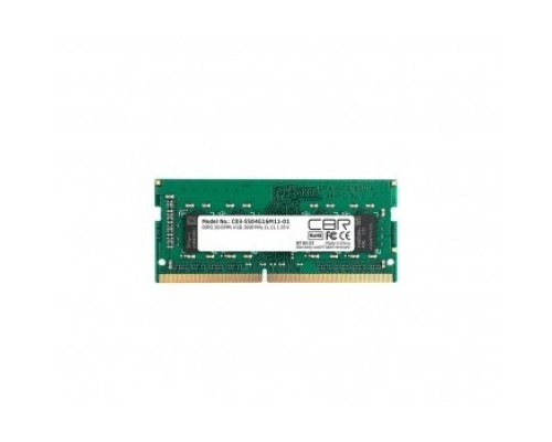 CBR DDR3 SODIMM 4GB CD3-SS04G16M11-01 PC3-12800, 1600MHz, CL11, 1.35V