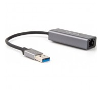 Bion Переходник с кабелем USB A - RJ45, 100мб/с, длинна кабеля 10 см, белый BXP-A-USBA-LAN-100