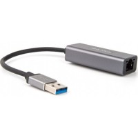 Bion Переходник с кабелем USB A - RJ45, 100мб/с, длинна кабеля 10 см, белый BXP-A-USBA-LAN-100