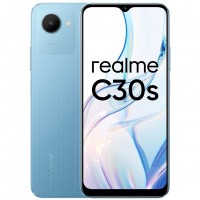 Смартфон Realme C30s 64Gb 3Gb синий моноблок 3G 4G 2Sim 6.5 720x1600 Android 12 8Mpix 802.11 b/g/n GPS GSM900/1800 GSM1900 TouchSc microSD max1000Gb
