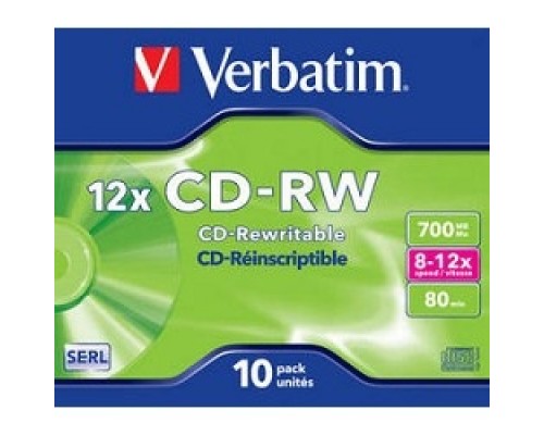 Verbatim CD-RW 700Mb 12x DataLife+ (10шт) (43148) 1/10