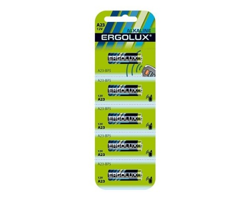 Ergolux LR23A BL-5 (A23-BP5, батарейка,12В) (5 шт. в уп-ке) 1/5