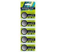 Ergolux CR2016 BL-5 (CR2016-BP5, батарейка литиевая,3V) (5 шт. в уп-ке) 1/5